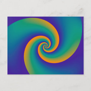 Abstract Background Spirals soft V Postcard