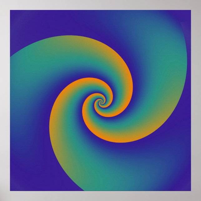 Abstract Background Spirals soft V Poster (Front)