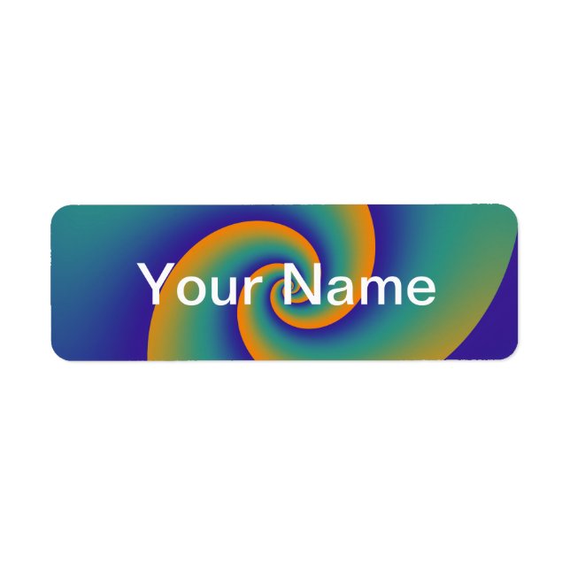 Abstract Background Spirals soft V + your text (Front)