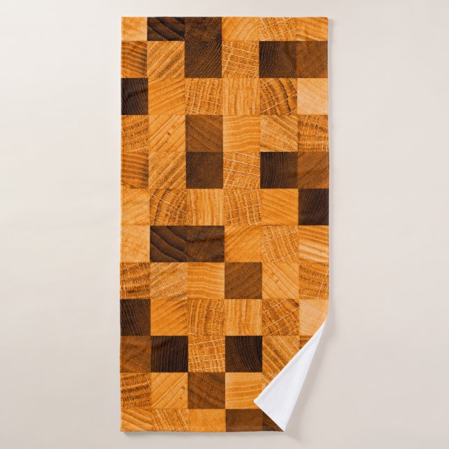 Abstract background texture of wood from the end s bath towel (Bath Towel)