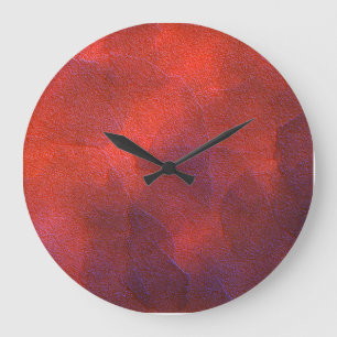 Abstract Background Vivid Orange and Cobalt Blue Large Clock