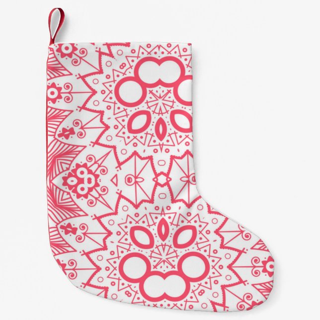 Abstract background wallpaper design and pattern3d small christmas stocking (Front)