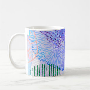 Abstract background watercolor coffee mug