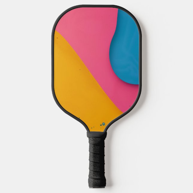 Abstract background with colourful forms  pickleball paddle (Front)
