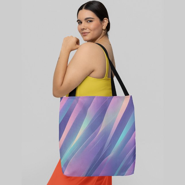 Abstract background with diagonal colourful stripe tote bag (Creator Uploaded)