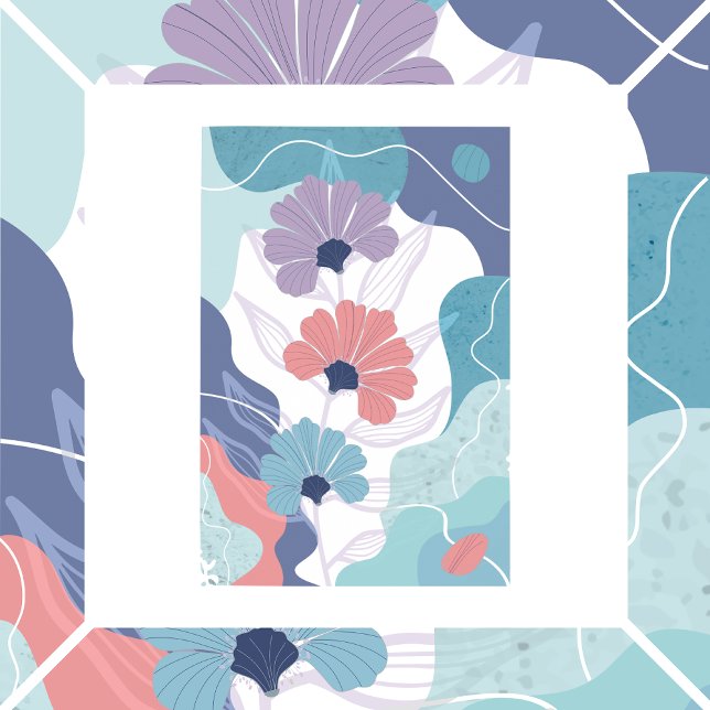 Abstract background with flowers poster (Creator Uploaded)