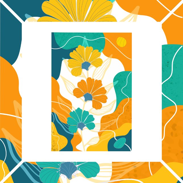 Abstract background with flowers poster (Creator Uploaded)