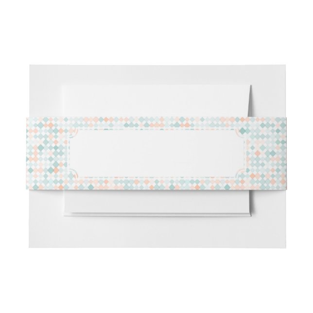 Abstract background with mixed small spots invitation belly band (Front Example)