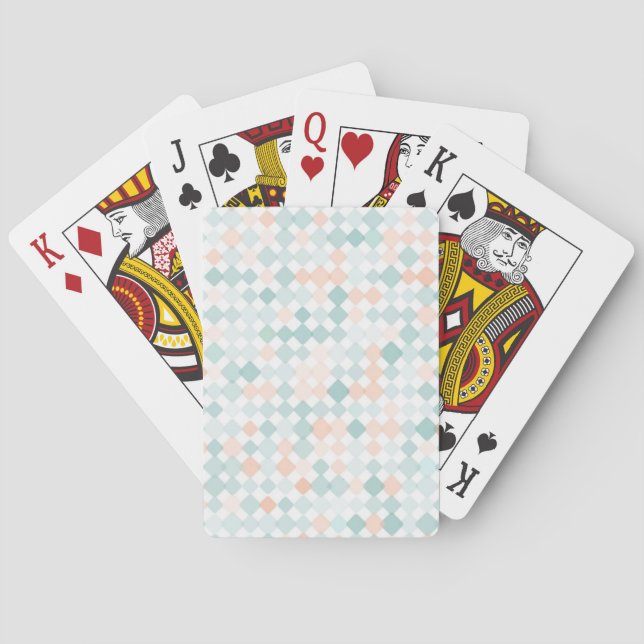 Abstract background with mixed small spots playing cards (Back)