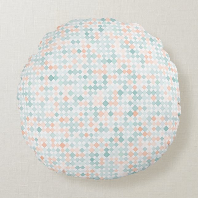 Abstract background with mixed small spots round cushion (Front)