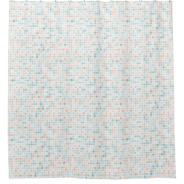 Abstract background with mixed small spots shower curtain (Front)