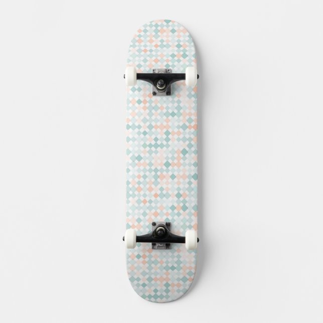 Abstract background with mixed small spots skateboard (Front)