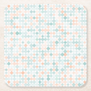 Abstract background with mixed small spots square paper coaster
