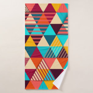 Abstract background with triangle shapes. Modern g Bath Towel