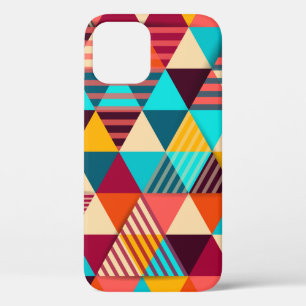 Abstract background with triangle shapes. Modern g iPhone 12 Case