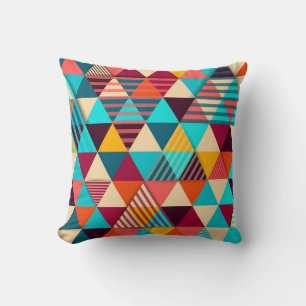 Abstract background with triangle shapes. Modern g Cushion