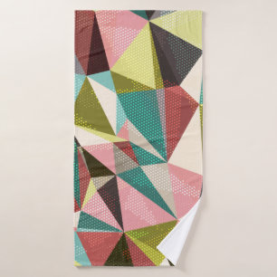 Abstract background with triangles and colourful g bath towel
