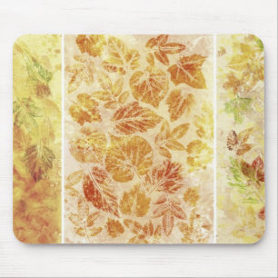 Abstract backgrounds, watercolor, leaves mouse mat