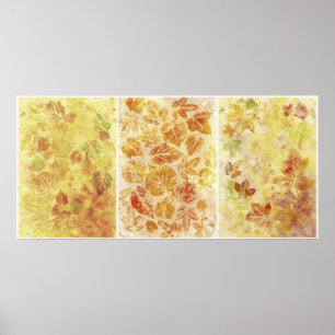 Abstract backgrounds, watercolor, leaves poster