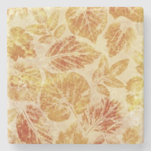 Abstract backgrounds, watercolor, leaves stone coaster