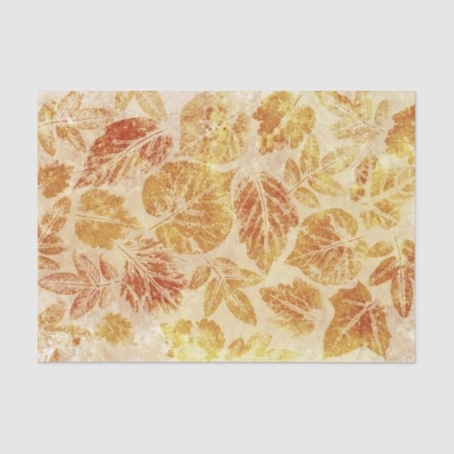 Abstract backgrounds, watercolor, leaves tissue paper (Front)
