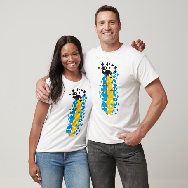 Abstract Bahamas Flag, Bahamian Colours, t-shirt (Unisex)