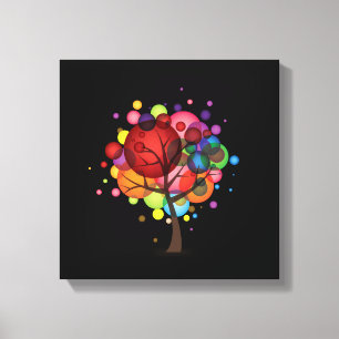 Abstract Balloon Tree Wrapped Canvas