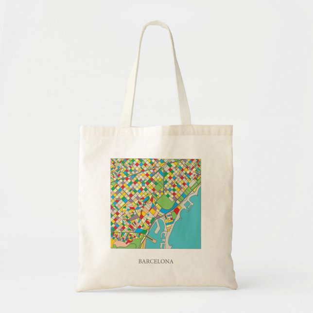 Abstract Barcelona Poster, Tavel Poster Tote Bag (Front)
