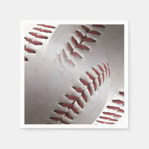 Abstract Baseball Stitches Napkin