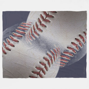 Abstract Baseballs (blue background) Fleece Blanket