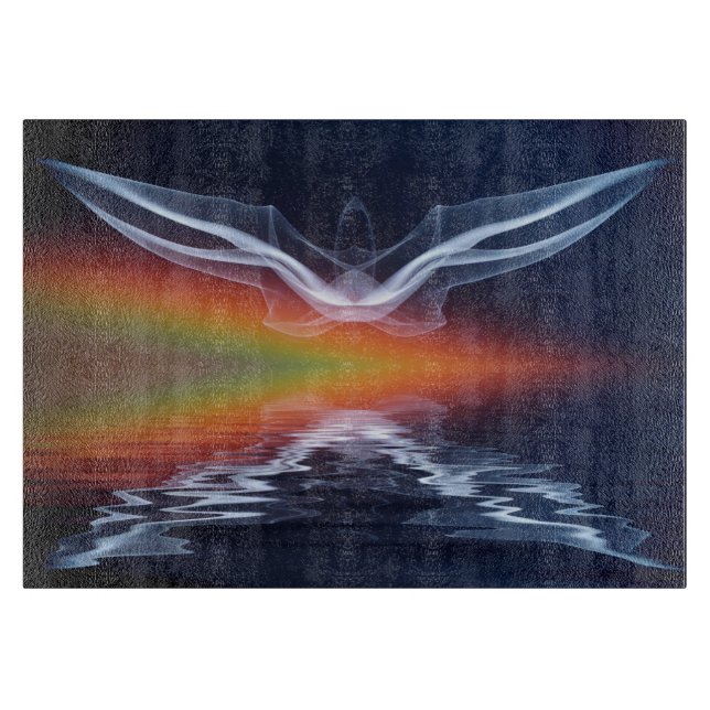 Abstract Bat Silhouette Cutting Board (Front)