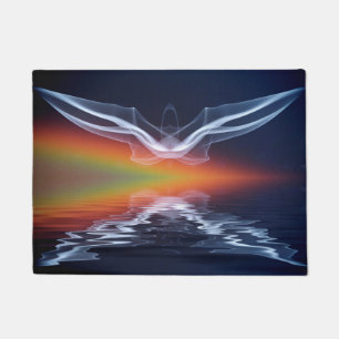 Abstract Bat Silhouette Doormat