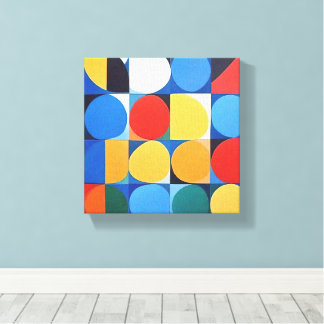 Abstract Bauhaus Geometric Art Canvas Print
