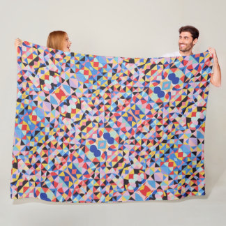 Abstract Bauhaus Geometric Art Fleece Blanket