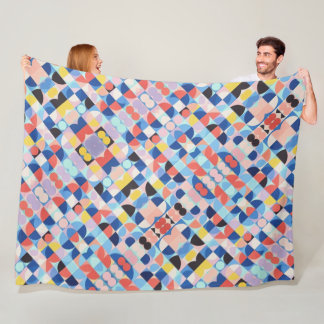 Abstract Bauhaus Geometric Art Fleece Blanket