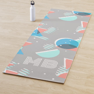 Abstract Bauhaus Half Circles Mod Pop Art Pattern Yoga Mat