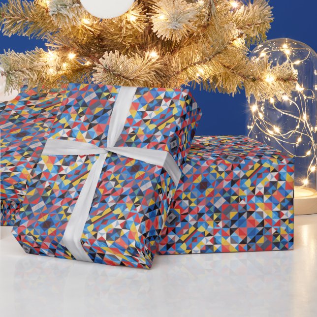 Abstract Bauhaus Pattern Art Wrapping Paper (Holidays)