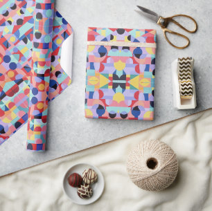 Abstract Bauhaus Pattern Art Wrapping Paper