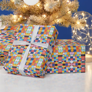 Abstract Bauhaus Pattern Art Wrapping Paper