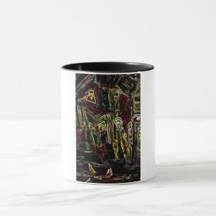 abstract beach city mug