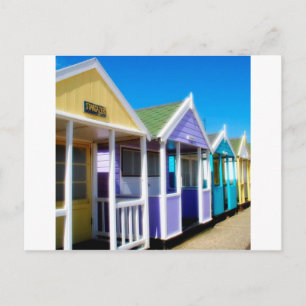 Abstract Beach Huts Postcard