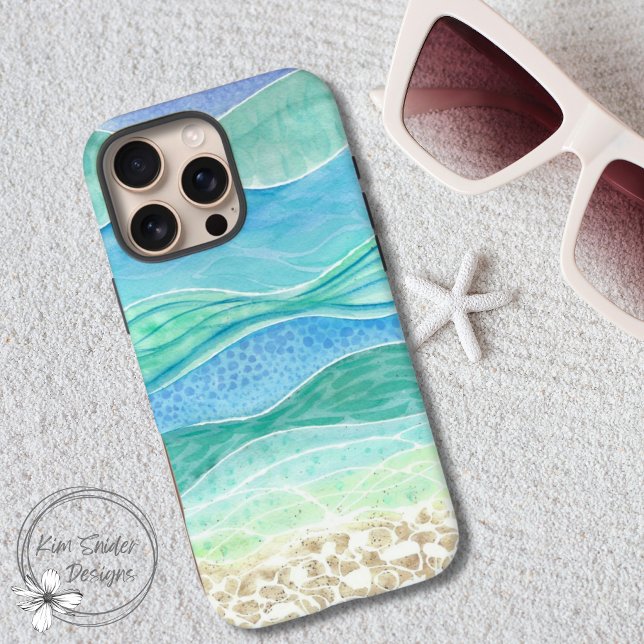Abstract Beach in Watercolor Case-Mate iPhone Case (Creator Uploaded)