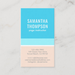 Abstract Beach Modern Minimalist Vertical Plain Business Card