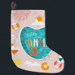 Abstract beach pool summer illustration small christmas stocking<br><div class="desc">Abstract beach pool summer illustration</div>