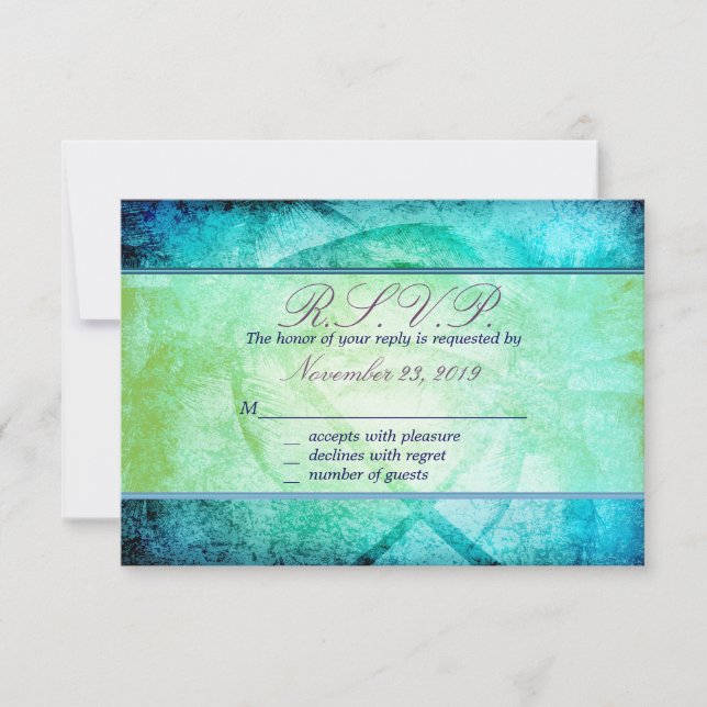 Abstract Beach Watercolor Response Cards (Front)