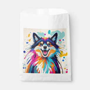 Abstract bear cute funny happy animal art favour bags