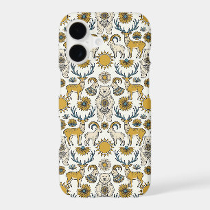 Abstract Bear Deer Goat Forest iPhone Cases