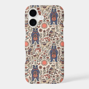 Abstract Bear Owl Goat Nordic Forest iPhone Cases