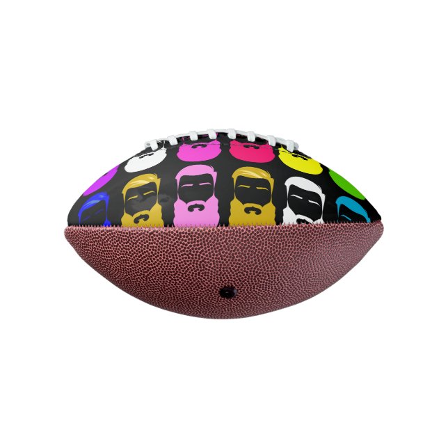 Abstract Beards Mini Football American Football (Rotated 270)