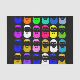 Abstract Beards Tissue Paper